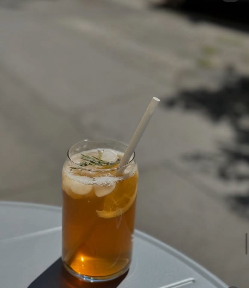 Iced tea with rosemary